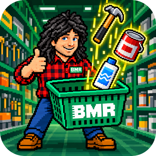 Steve de BMR avec son panier